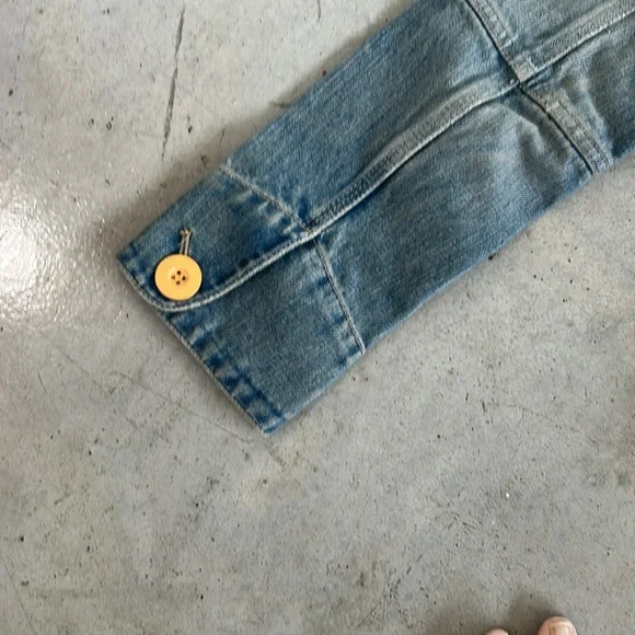 MARC by MARC JACOBS Y2K Size 6 Blue Cotton Distressed Jean Jacket - Picture 6 of 9